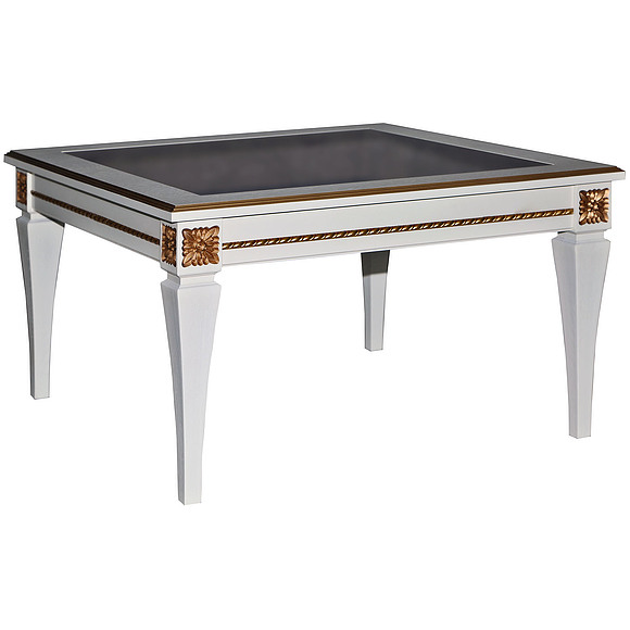 Стол журнальный «Милана 26» П366.05, Цвет: Слоновая кость с золочением