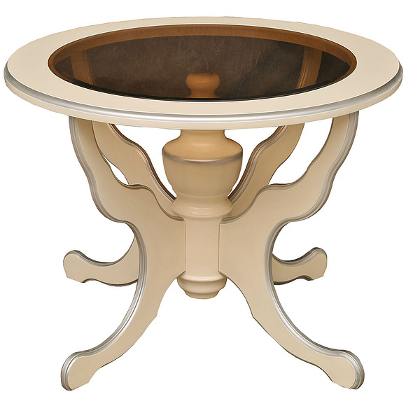 Стол журнальный «Валенсия 11» П404.11, Цвет: Античная темпера с серебром