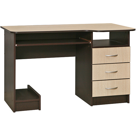 Стол для компьютера «Формат» П010.01, Материал: ДСП ламинированная, Цвет: Венге+дуб Беловежский (stol_komp_format_p010_01.jpg) Стол для компьютера «Формат» П010.01, Материал: ДСП ламинированная, Цвет: Венге+дуб Беловежский