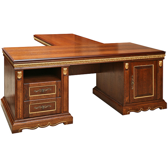 Стол «Милана 2П» П396.02, Цвет: Черешня с золочением