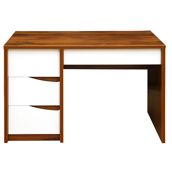 Стол письменный «Монако» П510.15, Цвет: Дуб Саттер+Белый глянец (stol_pism_monako_p510_15.jpg) Стол письменный «Монако» П510.15, Цвет: Дуб Саттер+Белый глянец