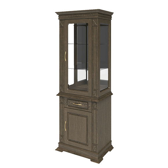 Шкаф комбинированный «Верди Люкс 1з» П487.34, Цвет: Табак