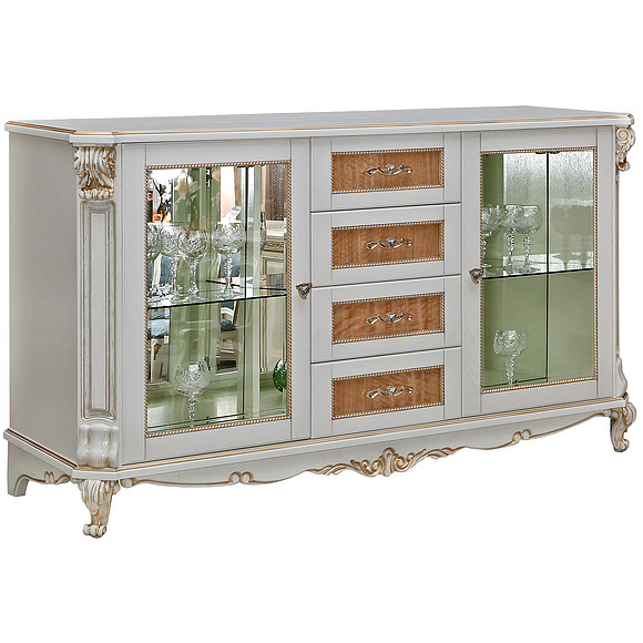 Тумба «Альба 14с» П485.14с, Цвет: Слоновая кость с золочением