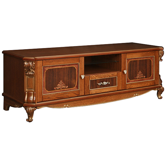 Тумба «Альба ТВ2с» П485.02с, Цвет: Палисандр с золочением