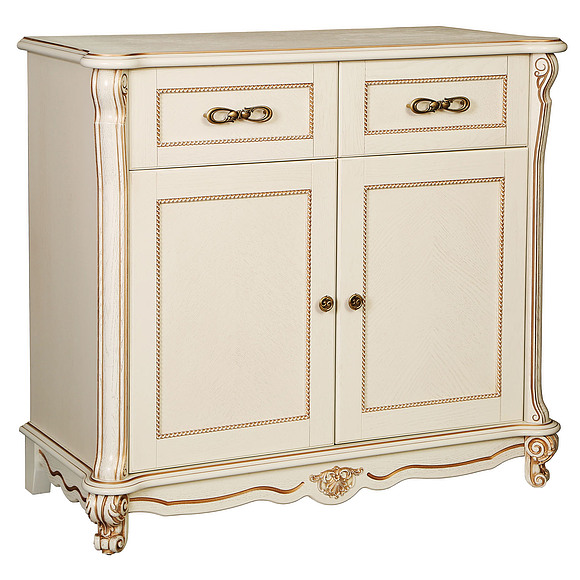 Тумба «Алези 2» П350.18, Цвет: Слоновая кость с золочением (tumba_alezi_2_p350_18_slon_kost.jpg) Тумба «Алези 2» П350.18, Цвет: Слоновая кость с золочением