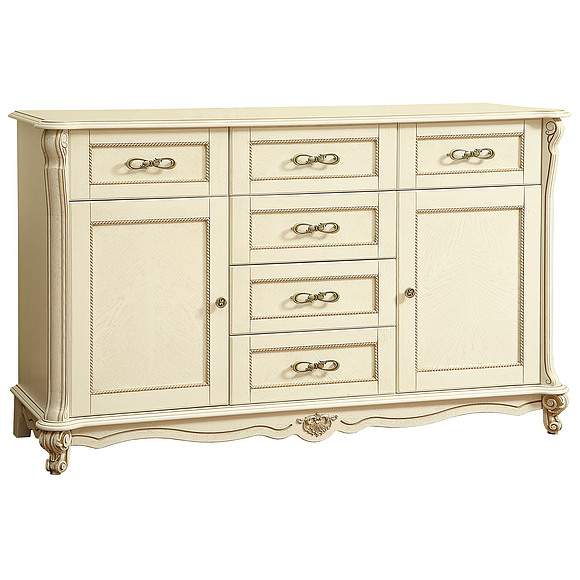 Тумба «Алези 3» П350.03, Цвет: Слоновая кость с золочением (tumba_alezi_3_p350_03_slon_kost.jpg) Тумба «Алези 3» П350.03, Цвет: Слоновая кость с золочением