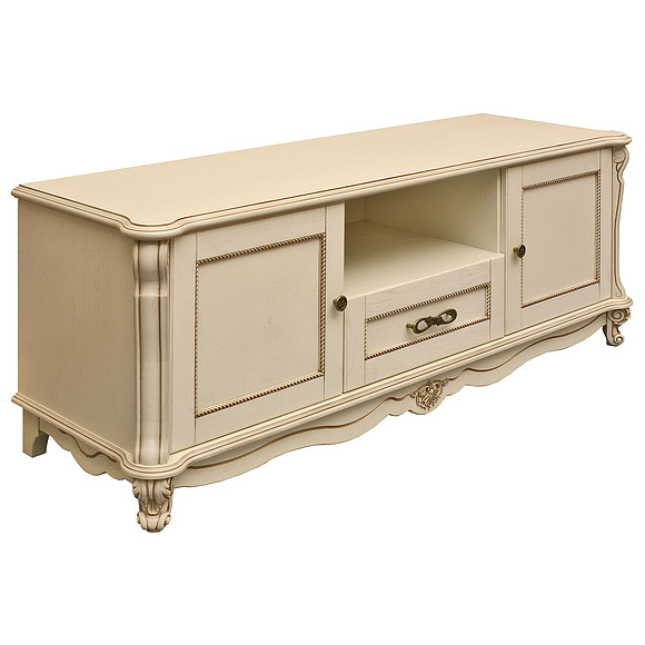 Тумба «Алези ТВ2» П350.02, Цвет: Слоновая кость с золочением