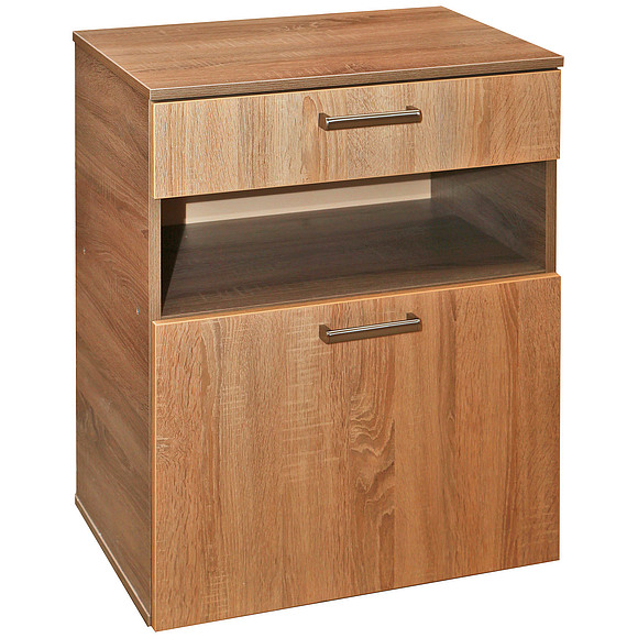 Тумба для обуви «Вирджиния» П031.104, Материал: ДСП ламинированная, Цвет: Дуб трюфельный+дуб Сонома, Механизм трансформации: без механизма