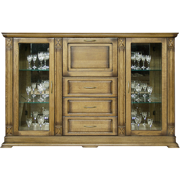 Шкаф «Верди Люкс 3/2з» П487.12з, Цвет: Дуб рустикаль с патинированием (tumba_kombinir_verdi_3-2z_p487_12z_dub_rustikal_patinir_2.jpg) Шкаф «Верди Люкс 3/2з» П487.12з, Цвет: Дуб рустикаль с патинированием