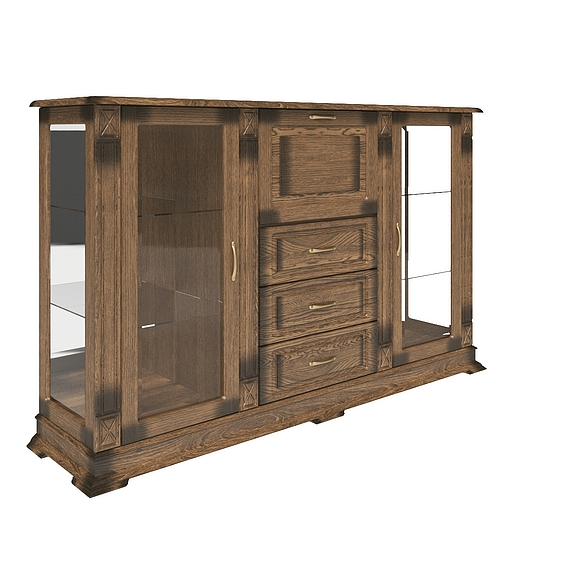 Шкаф комбинированный «Верди Люкс 3/3з» П487.13з, Цвет: Дуб рустикаль с патинированием (tumba_kombinir_verdi_3-3z_p487_13z_dub_rustikal_patina.jpg) Шкаф комбинированный «Верди Люкс 3/3з» П487.13з, Цвет: Дуб рустикаль с патинированием