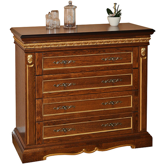 Комод «Милана 11с» П294.11с, Цвет: Черешня с золочением