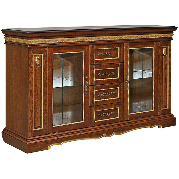 Тумба «Милана 14с» П265.14с, Цвет: Черешня с золочением