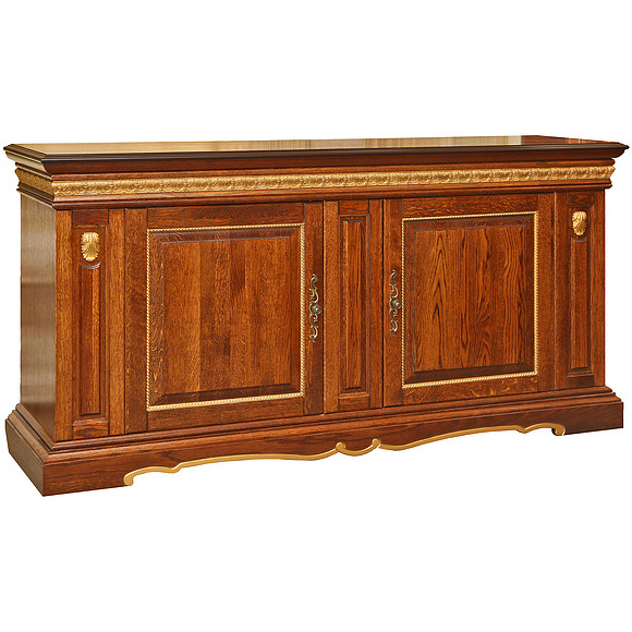 Тумба «Милана 2/1с» П265.21с, Цвет: Черешня с золочением