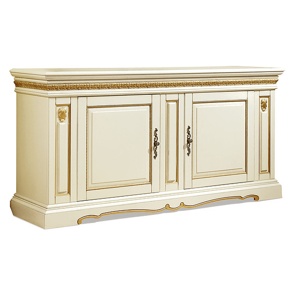 Тумба «Милана 2/1с» П265.21с, Цвет: Слоновая кость с золочением