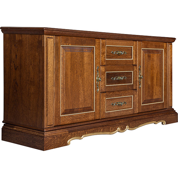 Тумба «Милана 3» П396.18, Цвет: Черешня с золочением