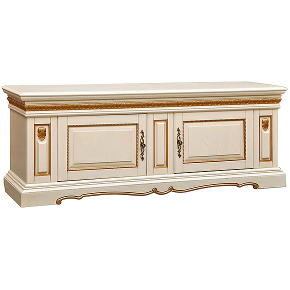 Тумба «Милана ТВ3с» П265.15с, Цвет: Слоновая кость с золочением