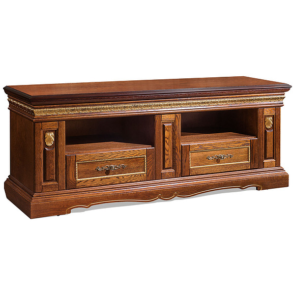 Тумба «Милана ТВ4с» П265.16с, Цвет: Черешня с золочением