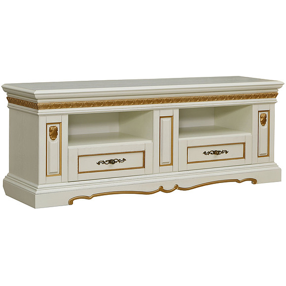 Тумба «Милана ТВ4с» П265.16с, Цвет: Слоновая кость с золочением