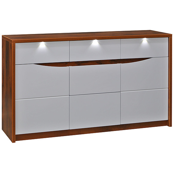 Тумба «Монако» П510.03, Материал: каркас с подсветкой, Цвет: Дуб Саттер+Белый глянец