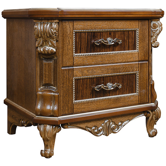 Тумба прикроватная «Альба 03с» П524.03с, Цвет: Палисандр с золочением