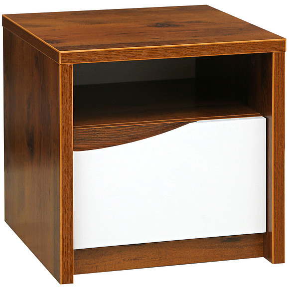 Тумба прикроватная «Монако» П528.04-1, Цвет: Дуб Саттер+Белый глянец