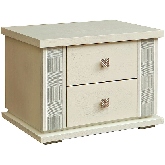 Тумба прикроватная «Тунис» П344.04, Цвет: Слоновая кость с серебром