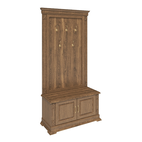 Тумба с вешалкой «Верди Люкс» П433.05, Цвет: Дуб рустикаль