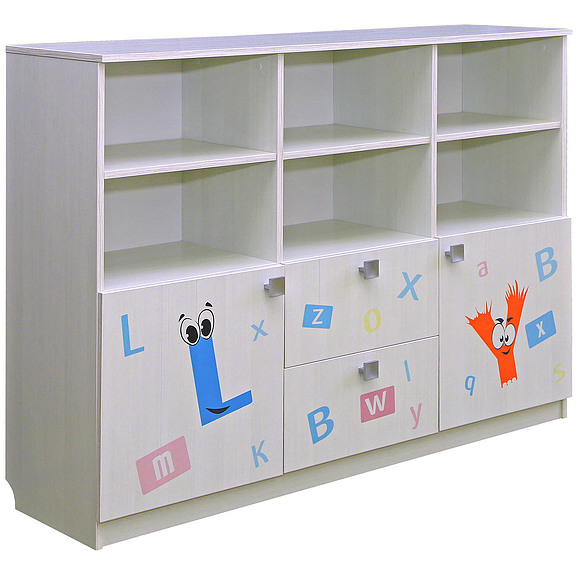 Тумба «Соната» П439.21Д15, Цвет: Принт «Буквы»