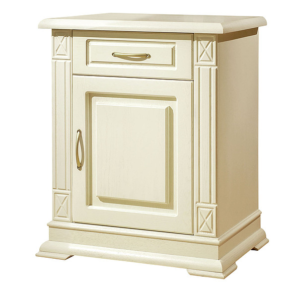 Тумба «Верди Люкс 1» П487.32, Цвет: Слоновая кость (tumba_verdi_lux_1_p487_32_slon_kost.jpg) Тумба «Верди Люкс 1» П487.32, Цвет: Слоновая кость