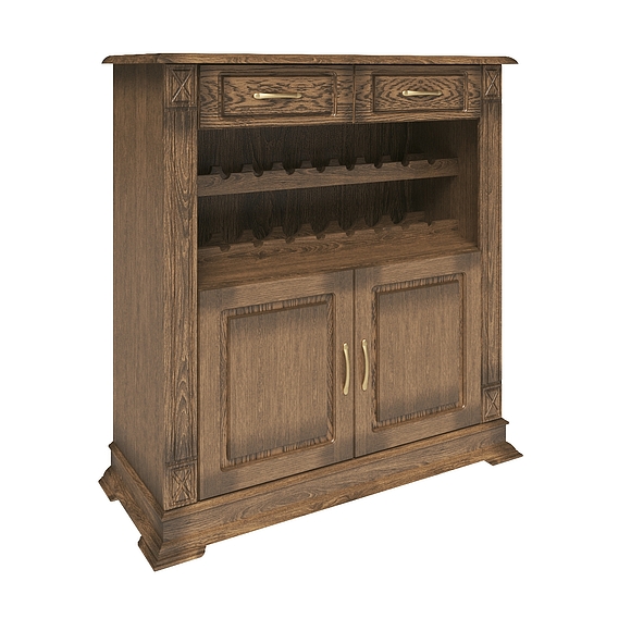 Тумба «Верди Люкс 2/1» П487.42, Цвет: Дуб рустикаль с патинированием