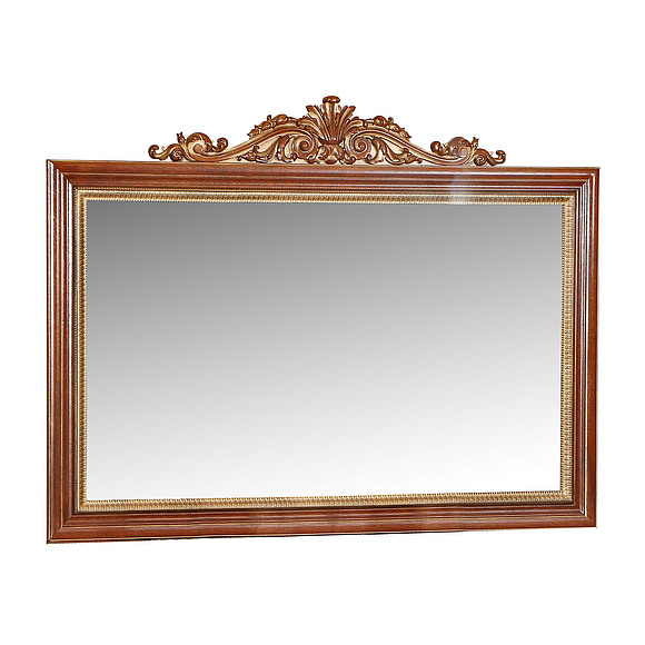 Зеркало настенное «Альба 09к» П485.09к, Цвет: Палисандр с золочением