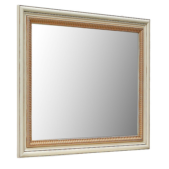 Зеркало настенное «Альба 13» П524.13, Цвет: Слоновая кость с золочением