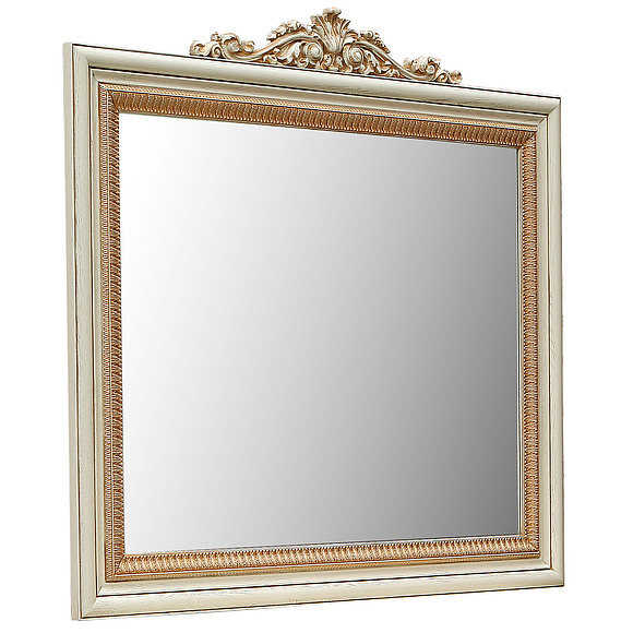 Зеркало настенное «Альба 13к» П524.13к, Цвет: Слоновая кость с золочением