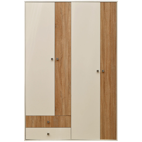 Шкаф для одежды «Next» П033.011, Материал: ДСП ламинированная, Цвет: Белый+дуб Сонома