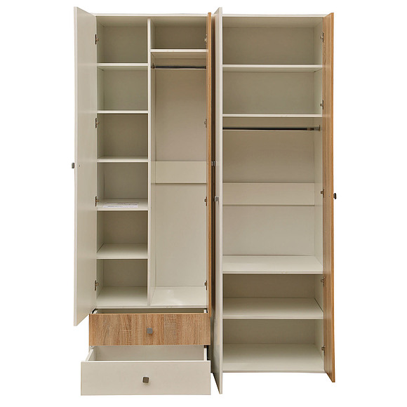 Шкаф для одежды «Next» П033.011, Материал: ДСП ламинированная, Цвет: Белый+дуб Сонома