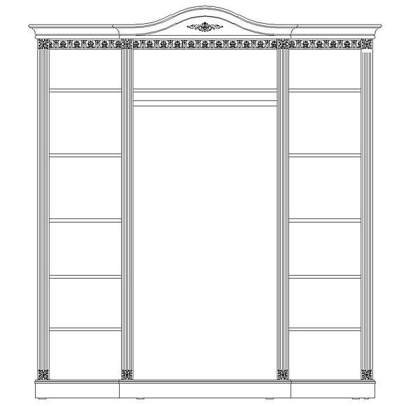 Шкаф для одежды 4Д «Изабелла 2590» БМ821, Цвет: Розовый пепел