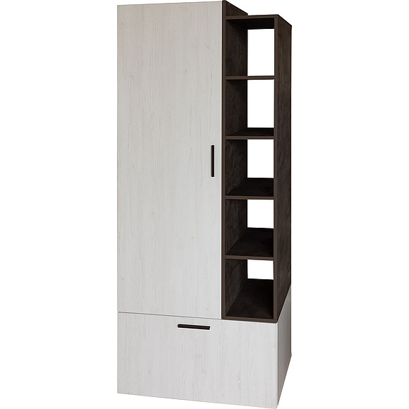 Шкаф комбинированный «Luna» П049.101, Цвет: сосна рандерс + оникс