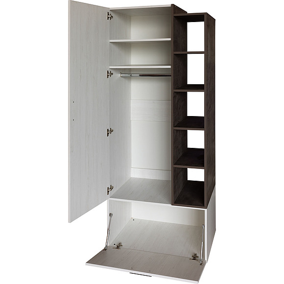 Шкаф комбинированный «Luna» П049.101, Цвет: сосна рандерс + оникс