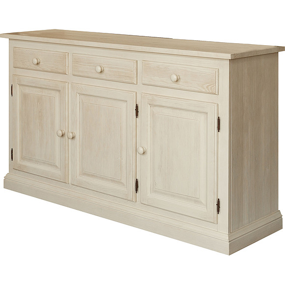 Тумба 3д «Лотос 1075» БМ704, Цвет: Брашированный крем