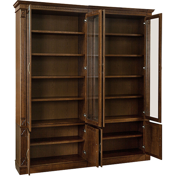 Набор мебели для библиотеки «Верди Люкс 4» П523.Н4, Цвет: Черешня с золочением (Verdi-Lyuks-4-P523-N4-chereshnya_-.jpg) Набор мебели для библиотеки «Верди Люкс 4» П523.Н4, Цвет: Черешня с золочением