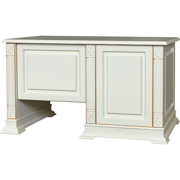 Стол письменный «Верди Люкс 9.1» П432.14-01, Цвет: Слоновая кость с золочением