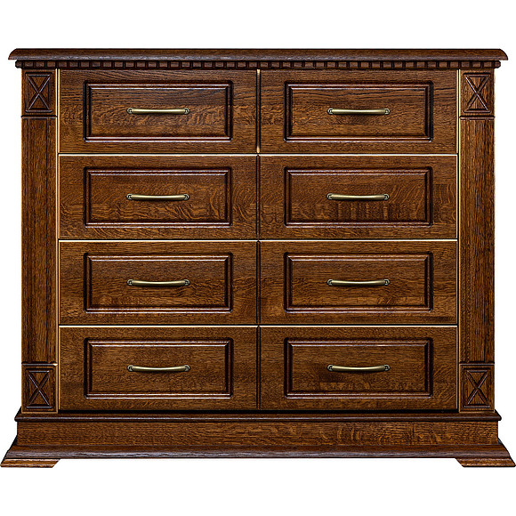 Комод «Верди Люкс» П434.02, Цвет: Черешня с золочением