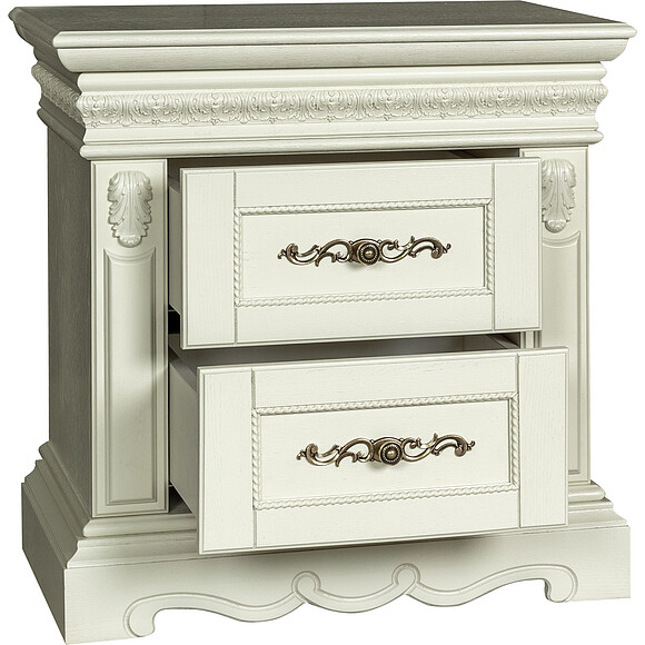 Тумба прикроватная «Милана 03с» П294.03с, Цвет: Слоновая кость