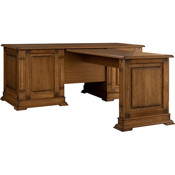 Стол письменный «Верди Люкс 8» П432.13, Цвет: Дуб рустикаль с патинированием