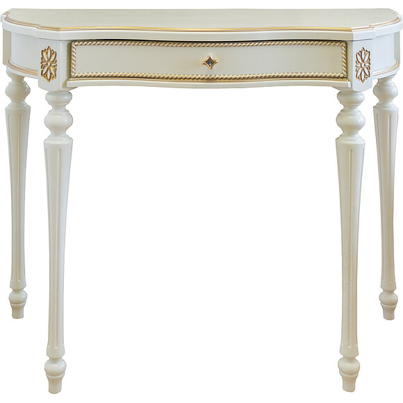 Стол-консоль П613.09, Цвет: Слоновая кость с золочением