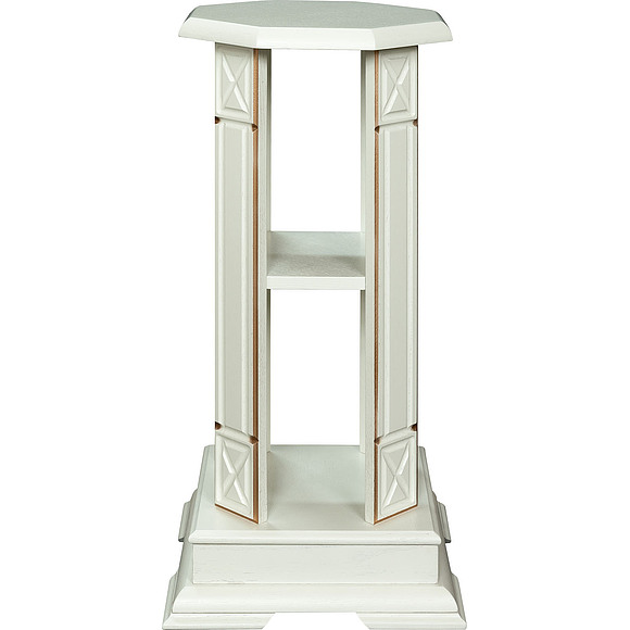 Подставка декоративная «Верди Люкс 2» П487.25, Цвет: Слоновая кость с золочением (Podstavka_dekorativnaya_Verdi_Luks_2_P487-25_slon_kost_s_zolochen.jpg) Подставка декоративная «Верди Люкс 2» П487.25, Цвет: Слоновая кость с золочением