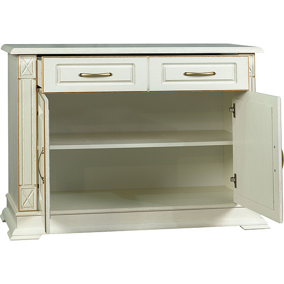 Тумба «Верди Люкс 2» П487.02, Цвет: Слоновая кость с золочением (Tymba_Verdi_Luks_2_P487-02_slon_kost_s_zoloch.jpg) Тумба «Верди Люкс 2» П487.02, Цвет: Слоновая кость с золочением