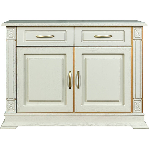 Тумба «Верди Люкс 2» П487.02, Цвет: Слоновая кость с золочением (Tymba_Verdi_Luks_2_P487-02_slon_kost_s_zolochemie.jpg) Тумба «Верди Люкс 2» П487.02, Цвет: Слоновая кость с золочением