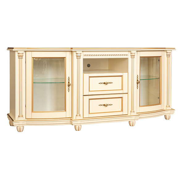 Тумба «Валенсия ТВ3с» П244.30, Цвет: Слоновая кость с золочением