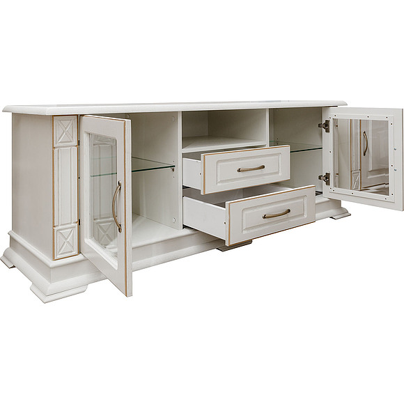 Тумба «Верди Люкс ТВ2» П487.09, Цвет: Слоновая кость с золочением